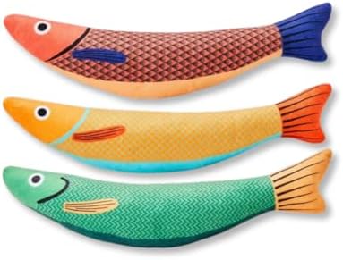 Kit 3 Brinquedos de Peixe para Pets com Som Crocante – Pelúcia Pr...