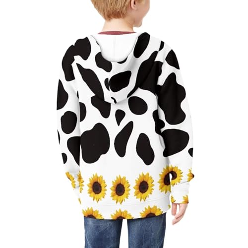 Kids Full Zip Up Hoodie Soft Long Sleeve Hooded Sweatshirt with Pockets Casual Jacket for Boys and Girls,S-XL4