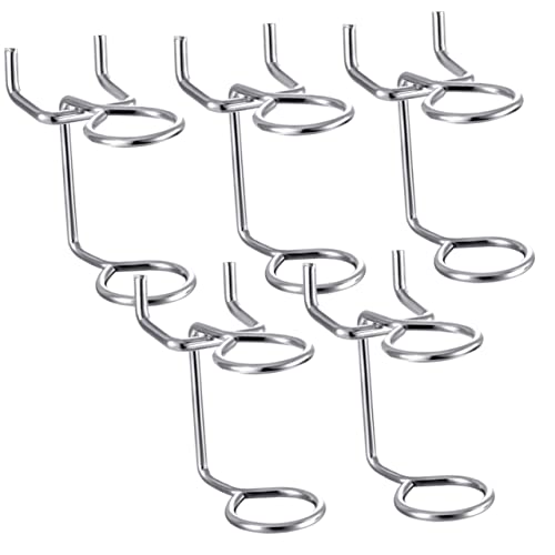 VALICLUD 5pcs Double-Ring Pegboard Hook Screwdriver Holders Tool Utility Hooks for Home Office Garage