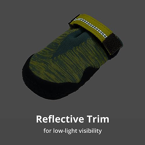 RUFFWEAR Dog Premium Boots, Breathable Grip Trail Shoes, Dog Running & Climbing Shoes, Protection for Injured Paws, Hot or Cold Weather, 5.1cm, River Rock Green
