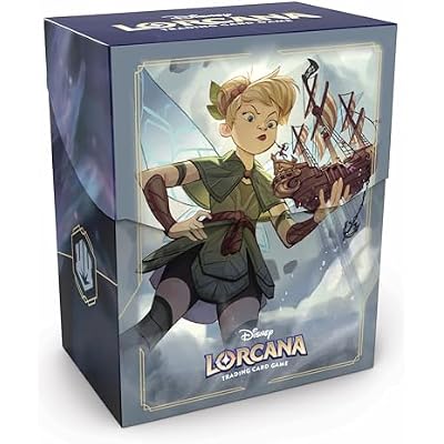 Ravensburger Disney Lorcana TCG Deck Box Featuring Tinker Bell - Giant Fairy | Securely Store 80 Sleeved Cards | Durable Portable Organizer for TCG Players | for Ages 8+