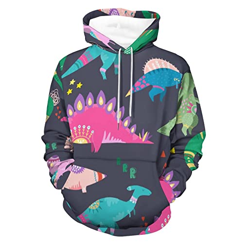 Sweatshirt à capuche dinosaure UMENG pull homme femme manche longue hoody S
