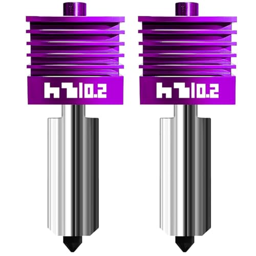 2 Pcs Upgraded 0.2mm H2D/H2C/P2S/H2S/X2D Hotend with Anti-Stick MPVD Coating - High Speed Hardened Steel Nozzle for Bambu Lab P2S,X2D,H2 Series,A1/A1MiNIi 3D Printers, 3d printer Parts & Accessories