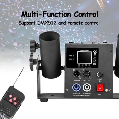 Máquina lanzadora de confeti de 100W control inalámbrico 6