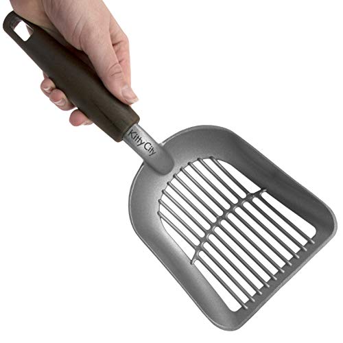 Kitty City Cat Litter Scoop, Non-Stick, Aluminum, Cat Litter, Scratch Pad, Scratching, grey - Image 2