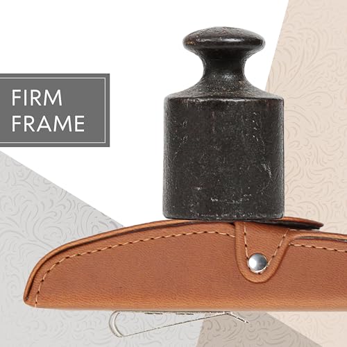 Image of Orsus Women's Hard Glasses Case with Belt Clip - Premium PU Leather with Felt Lining, Magnetic Closure - Eyewear Pouch