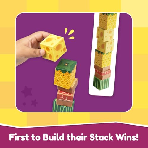 Image of Bloomingo Board Game - Stack A Snack: Interactive Stacking Game for Kids & Adults; Pick A Card & Race To Build you Tower Of Treats; Birthday Gift for Boys & Girls Ages 4, 5, 6, 7, 8, 9, 10, 11 & More
