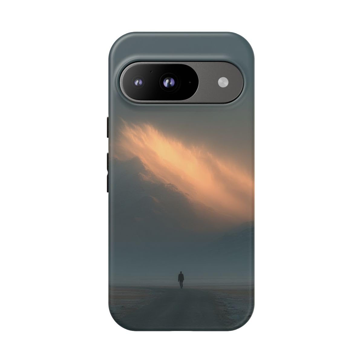 Coque rigide Google Pixel 9 Misty Mountain paysage bleu mat de protection - 4