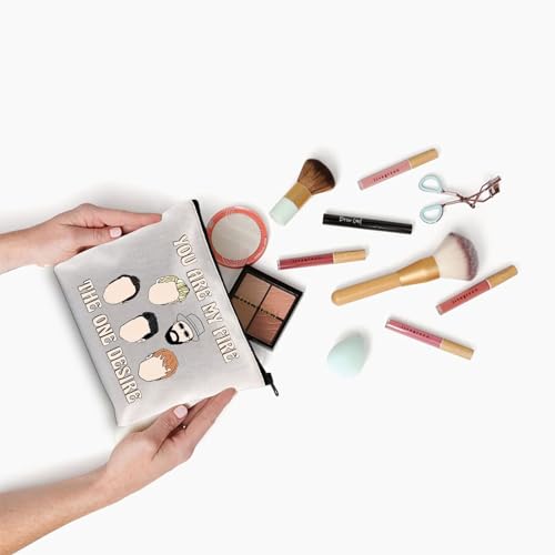 XYANFA Music Gift Makeup Bag Boy Group Fans Gift Music Lover Gifts Boy Group Inspired Gift Cosmetic Zipper Pouch Bag (Cotton, THE ONE DESIRE)4