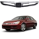 Replacement for Accord 2006 2007 4dr Sedan Front Bumper Grille & Chrome Molding Grill Replacement for 71121SDAA10ZA Replacement for 71121SDCA10ZA Replacement for 71122SDAA10