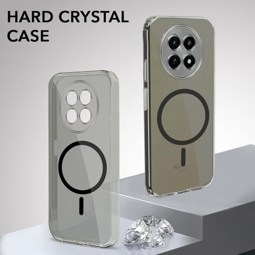 Image of Jkobi Lifetime Anti-Yellow MagSafe Compatible Clear Back Cover Case for Realme Narzo N65 5G (Sleek Hard Crystal | Shockproof and Camera Protection)