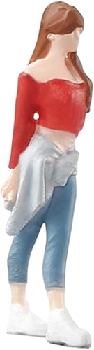 Figuras de personas simuladas de pie diminutos juguetes de resina arquitectónica 1:64 figura pintora figuras pintadas para mesa de arena de diorama