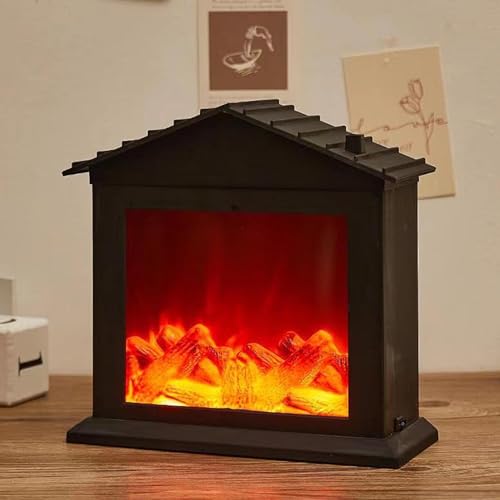 Petite cheminée électrique à LED effet flamme maison | USB - 6