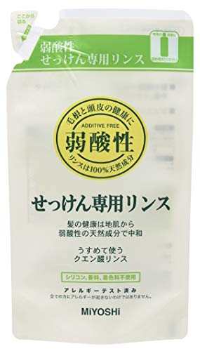 Miyoshi Soap | Rinse | Rinse For Additive Free Soap Shampoo Refill 300Ml