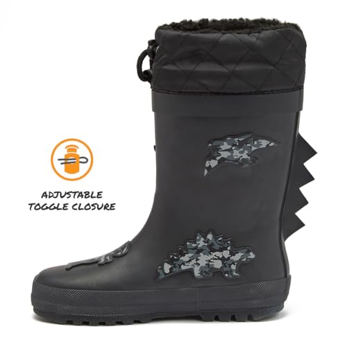 LONDON FOG Toby Boys Girls Snow Boots and Rain Boots - Insulated Winter Waterproof Boys Girls Snow Boots - Little Kid and Big Kid Sizes 11 to 73