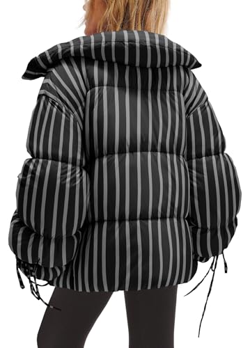 Panadila Womens Oversized Puffer Jacket Warm Winter Cozy Coats Casual Baggy Full Zip Up Puffer Coat with Pockets3