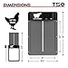 RUN-CHICKEN Door T50 – Automatic Chicken Coop Door Opener, Battery Powered & Weatherproof Aluminum, Smart App & Timer Control, Predator Proof, Easy Install, Reliable All-Season Performance (Gray)
