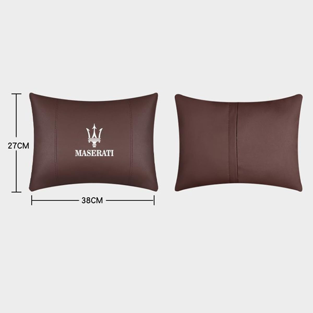 2個車用ランバーサポートクッション適合マセラティ グレカーレ MC20 MC-20 コルセ, 専用ロゴ入りの快適な背もたれ 通気性と