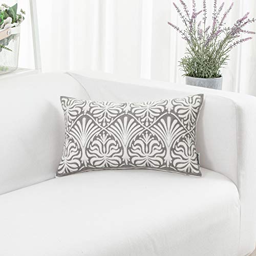Hwy 50 Grey Gray Lumbar Throw Pillow Cover 12X20 Inch For Couch Sofa Bed, Decorative Embroidered Farmhouse Rectangle Throw Pillow Case Cushion Covers 1 Piece #TOP1