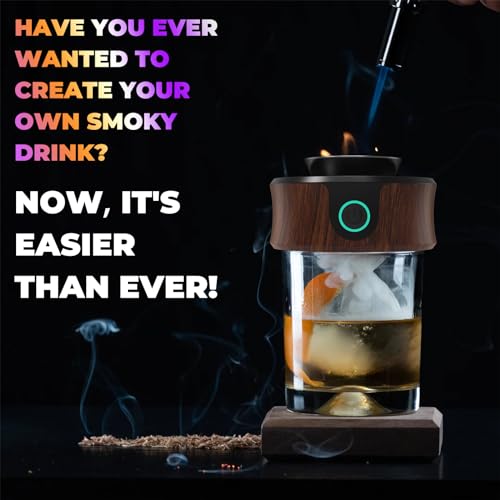 Yilador Electric Cocktails Smoker Kit With Torch, Add More Depth Of Flavor, 6 Wood Chips, Whiskey Smoker Infuser Kit For Old Fashioned Bourbon Drinks thumb #1