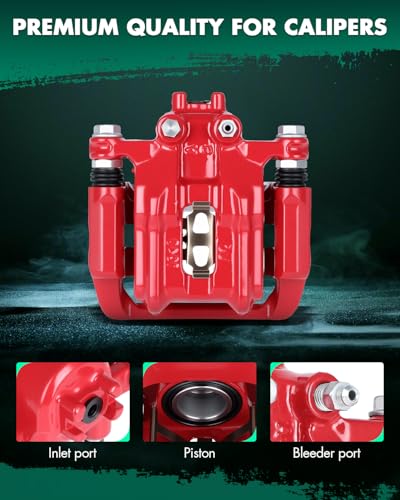 Image of SCITOO Rear Right Brake Caliper With Bracket 19B6887 Red Compatible For Acura RDX 2013-2018 For Honda Crosstour 2012-2015 For Honda CR-V 2007-2016