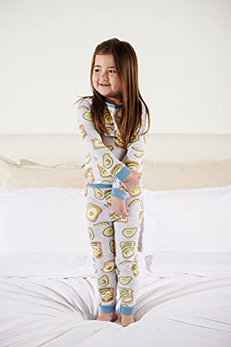 Mud Pie Kids Unisex Avocado Toast Pajama Set, Multi3