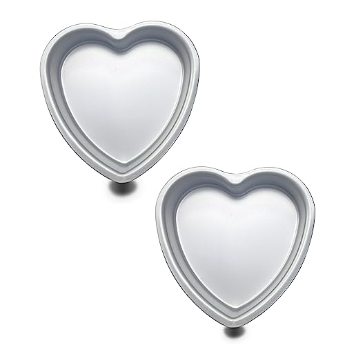 Recopilación de Moldes con formas al mejor precio. 45 kefyixc - Molde para tartas en forma de corazón, 2 piezas con forma de corazón, molde de aluminio para pasteles, forma de corazón de 8 pulgadas para bodas, banquetes, hogar y...