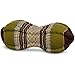 livasia Nackenstützkissen Papayakissen, Nackenkissen Papayaform, Sofakissen, Lesekissen mit Kapok, Kissen für Garten und Balkon, Reisekissen handgefertigt Ø 10 - 13x43cm (Braun/Grün)