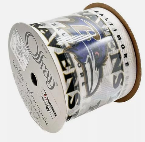 Baltimore Football Ribbon 2.5" - 2-1/2-Inch by 15-Feet