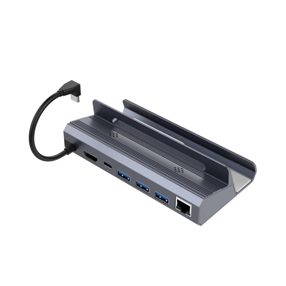 1 Sztuka 6 w 1 Koncentrator USB C Stacja Dokująca USB C do -COMPatible 4K60Hz RJ45 PD100W Stacja Dokująca USB 3.0 HUB Rozszerzona Stacja Dokująca Ze Stopu Aluminium