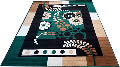 Image of Home Decore Acrylic Carpet for Your Living Room & Drawing Room Aywhere in Your Home (150x210 Green Colour)- 5x7 Feet