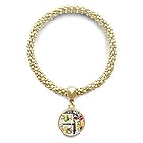 Clasificación: Pulsera DIYthinker Cadena de joyería Gourmet Bar Bistec Sopa de Limonada de Oro Pendiente Redondo de Pulsera