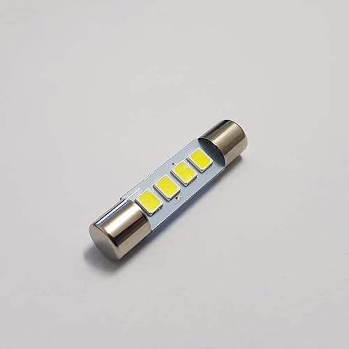 Miniatura 2 de Bombilla LED 6612F 6614F 6615F 6641 Festoon 6641 Festoon para luces de espejo de tocador, visera, maletero o área de carga, 6000 K, color blanco, 8