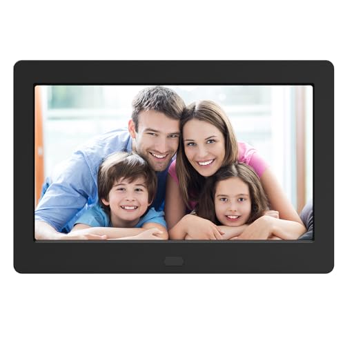 Moldura digital com controle remoto Slide Show Photo Frame Suporte 1080p Vídeo Ajustável Brilho 16:9 Widescreen