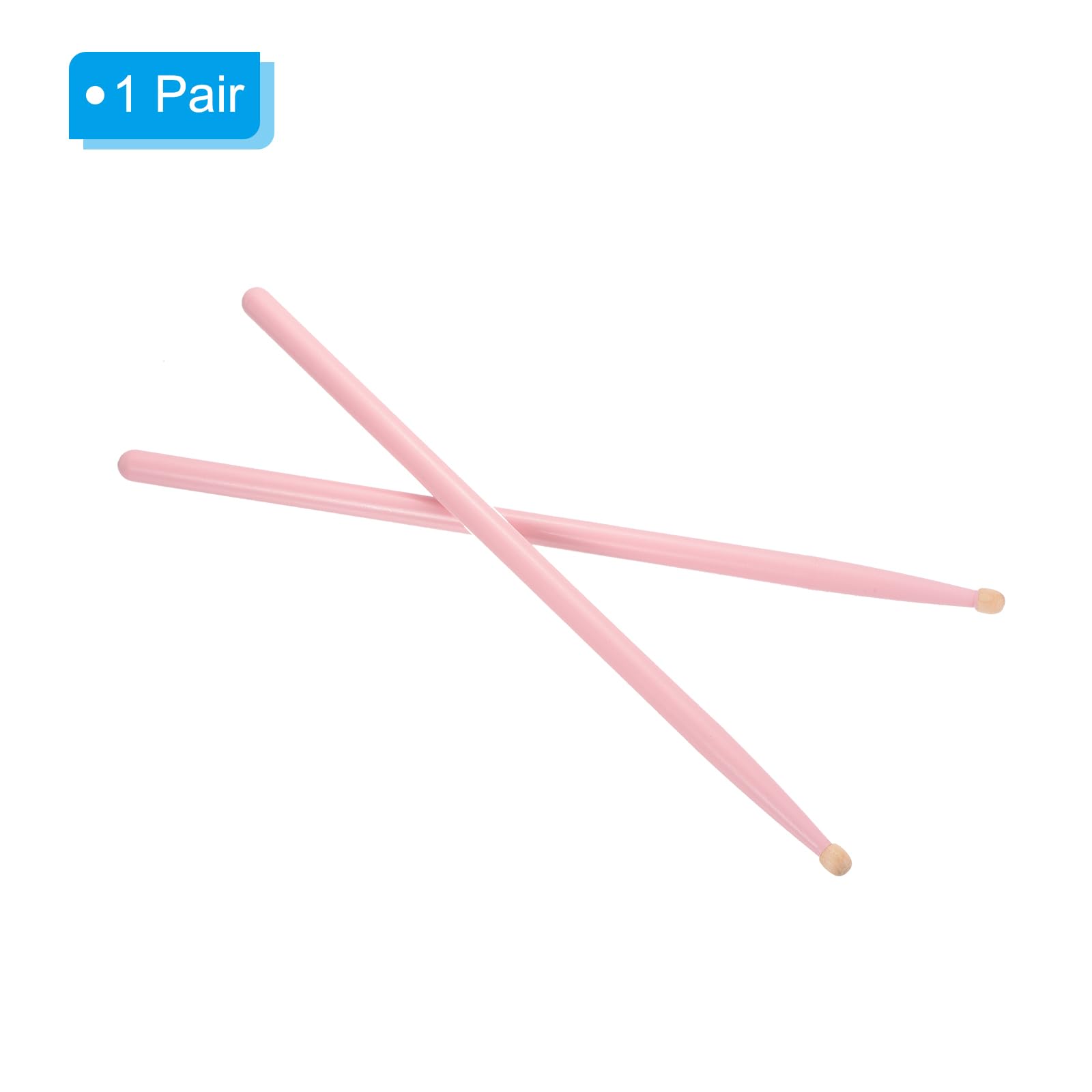 QUARKZMAN 1 Coppia Bacchette per Batteria in Legno Acero con Impugnature Antiscivolo 5A Rosa Bacchette Classiche con Punta in Legno per Strumenti Musicali a Percussione