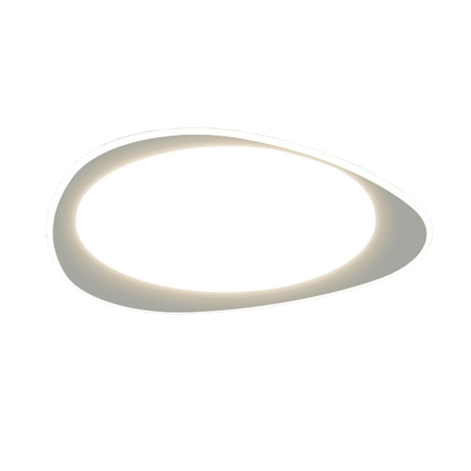 KXEcoLife LED Ceiling Light Fixture, Flush Mount Chandelier, Minimalism Dimmable Lamp for Hallway Bedroom Kitchen Laundry Room (White, 55CM)