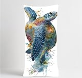 White Body Pillow Cover, Animal Long Pillow Cases with Hidden Zipper, Soft Breathable Cushion Covers, Double-Sided Printing, Outdoor Cushion Covers for Bedroom Spring Room Decor 48x16in V-5111