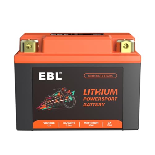 EBL Lithium YTZ5S-BS 105CCA Lithium LiFePO4 Motorcycle Battery 12V 3.5Ah ATV UTV Jet Ski 4 Wheeler Quad Riding Lawn Mower Tractor Scooter PWC Seadoo Polaris and Generator Battery