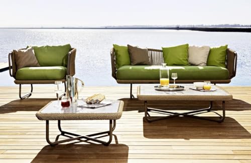 Image of 3+2+1 Seater Sofa Antique Design Rope Furniture Set with Cushions Center Table for Living Room Outdoor Indoor Roof top Garden