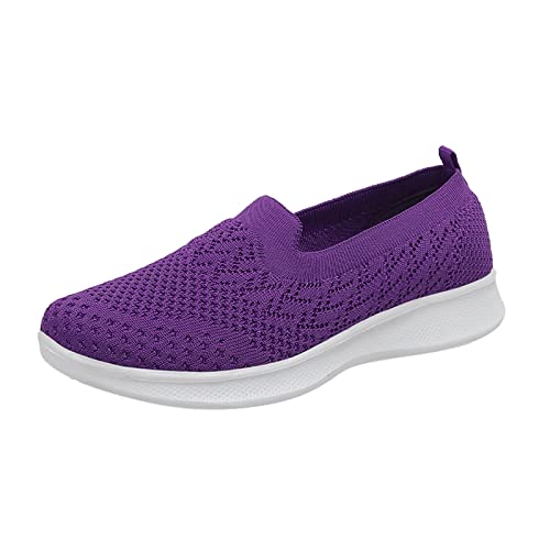 Slip On Sneakers Mujer 39, Transpirable Ligero Zapatos Orthopédicos Zapatos de Malla Zapatos de Verano Plataforma Zapatillas Cómodos Zapatillas Deportivas Zapatillas de Deporte Zapatillas de Correr