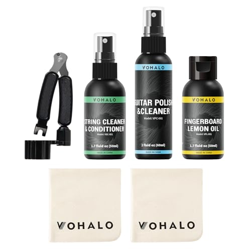 VOHALO - Kit de limpieza para guitarras, esmalte de guitarra, aceite de limón, aceite limpiador de...