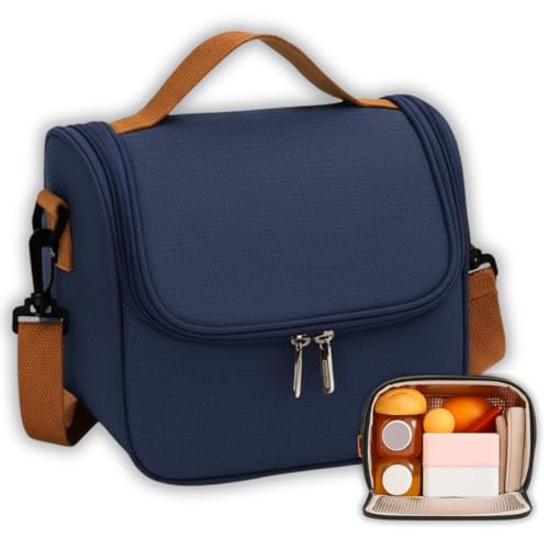 Bolsa Térmica Lancheira Com Alça Transversal Para Marmitas e Lanches - Porta Refeições Moderno e Compacto de Trabalho Passeios e Academia Fitness