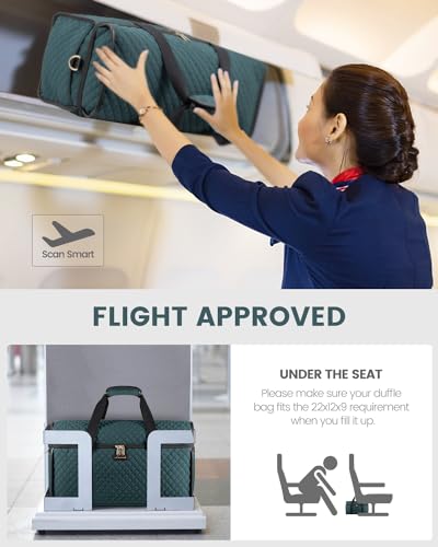 Foto de LOVEVOOK Bolsa de viaje para mujer, bolsas de viaje para mujer, bolsas de lona de mano para aviones, bolsa de noche con bolsa de artículos de tocador, bolsa de hospital para trabajo de parto y parto (imagen 7)