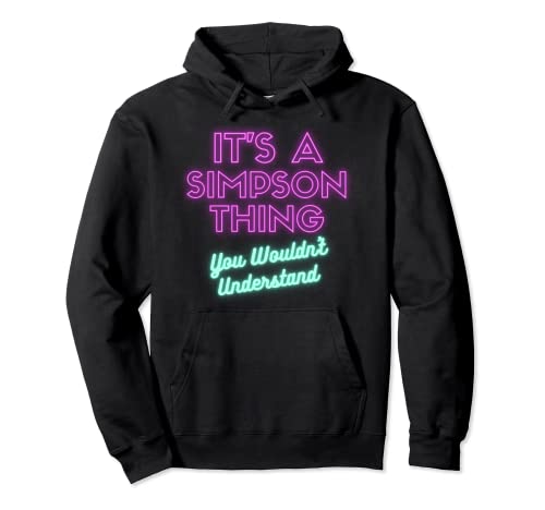 Funny Retro 90s Simpson Surname Quote Family Group Photo Sudadera con Capucha