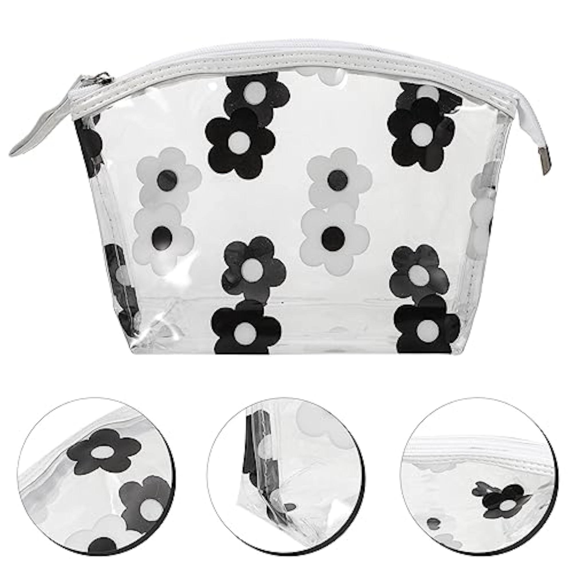 Plastic Travel Makeup Cosmetic Bag, Portable Storage Pouch