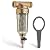 iSpring WSP-100SL Reusable Whole House Spin Down Sediment Water Filter, Siliphos Helps Prevent Scale and Corrosion, 1" MNPT + 3/4" FNPT, 100 Micron