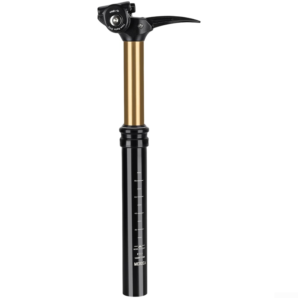 Mountainbike Dropper Sattelstütze, 27,2 mm, 30,9 mm, 31,6 mm, hydraulisch verstellbare Aluminiumlegierung, für MTB Downhill und E-Bikes, Schwarz