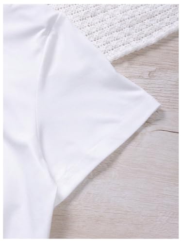 SweatyRocks Girl's Floral Slogan Graphic T Shirt Short Sleeve Crewneck Tee Tops4