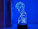 Harry Edward Styles Lampe Geschenke für Fans Schlafzimmer Dekor LED Schreibtischlampe Nachttischlampe 3D Nachtlicht (7 Farben Keine Fernbedienung)