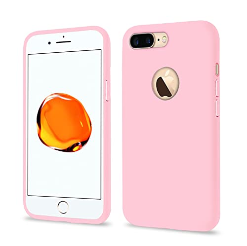 Image of Pikkme Back Cover | Full Camera Protection | Raised Edges | Super Soft Silicone | Bumper Case for iPhone 7 Plus / 8 Plus (Rose Pink)